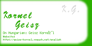 kornel geisz business card